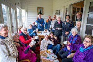 Oral history interviewees morning tea during Amy's residency at museum (Image by Jade Forest)
